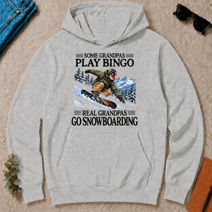 Some Grandpas Play Bingo Real Grandpas Go Snowboarding - ash - HS2D-Ash