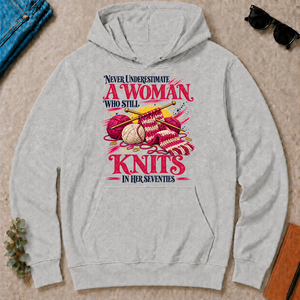 A Woman Still Knits In Her Seventies - ash - HS2D-Ash