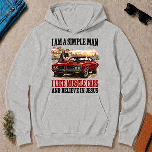 I Like Muscle Cars And Believe In Jesus - ash - HS2D-Ash
