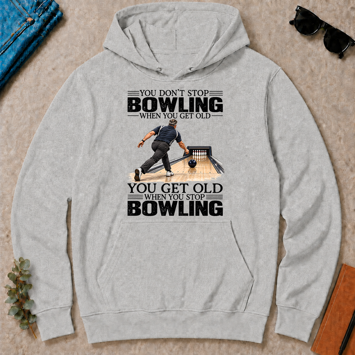 Vintage You Get Old When You Stop Bowling - ash - HS2D-Ash