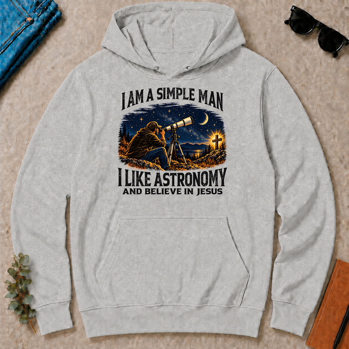 I Am Simple Man I Like Astronomy - ash - HS2D-Ash