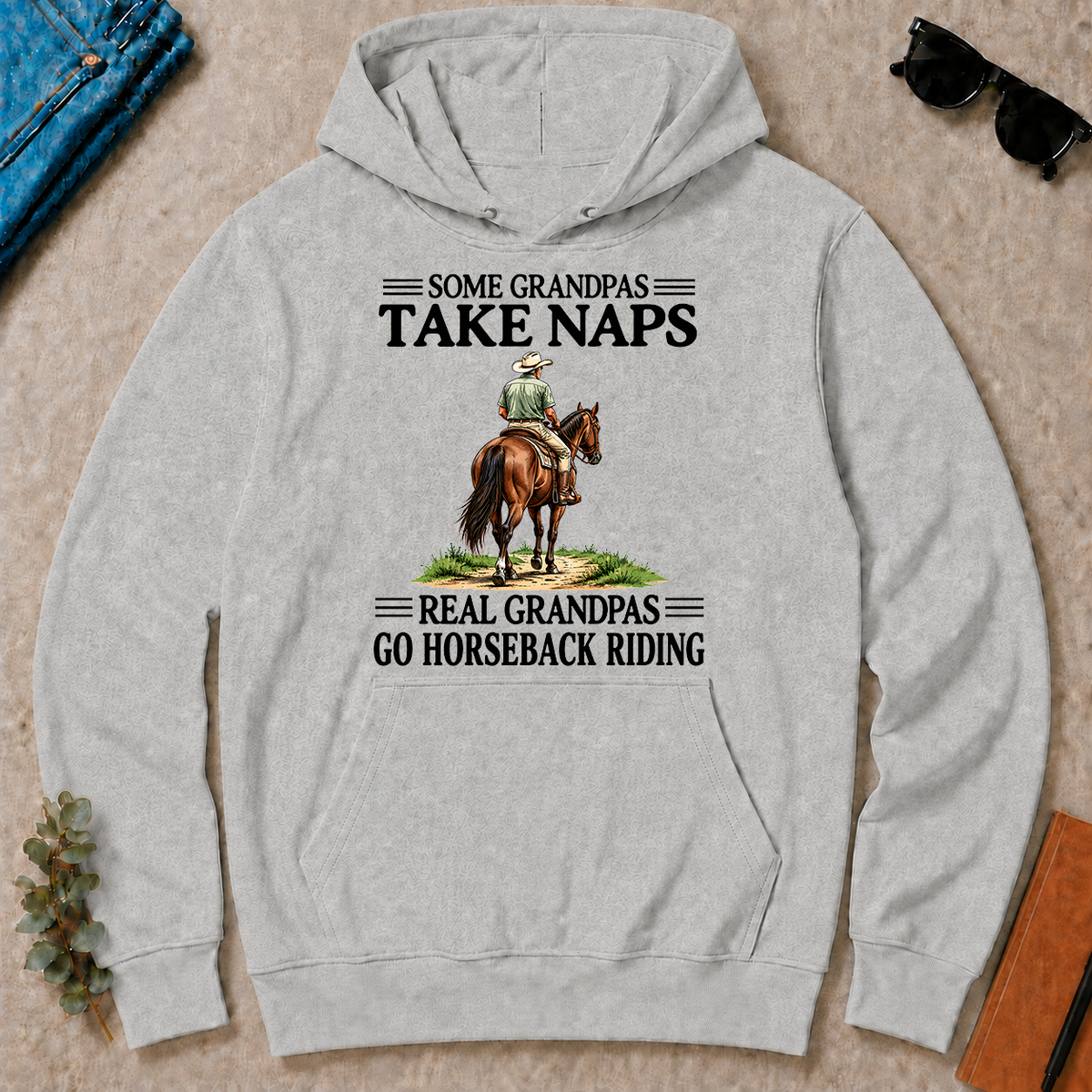 Real Grandpas Go Horseback Riding Vintage - ash - HS2D-Ash