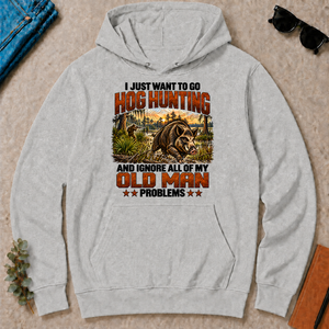 I Just Want To Go Hog Hunting Vintage - ash - HS2D-Ash