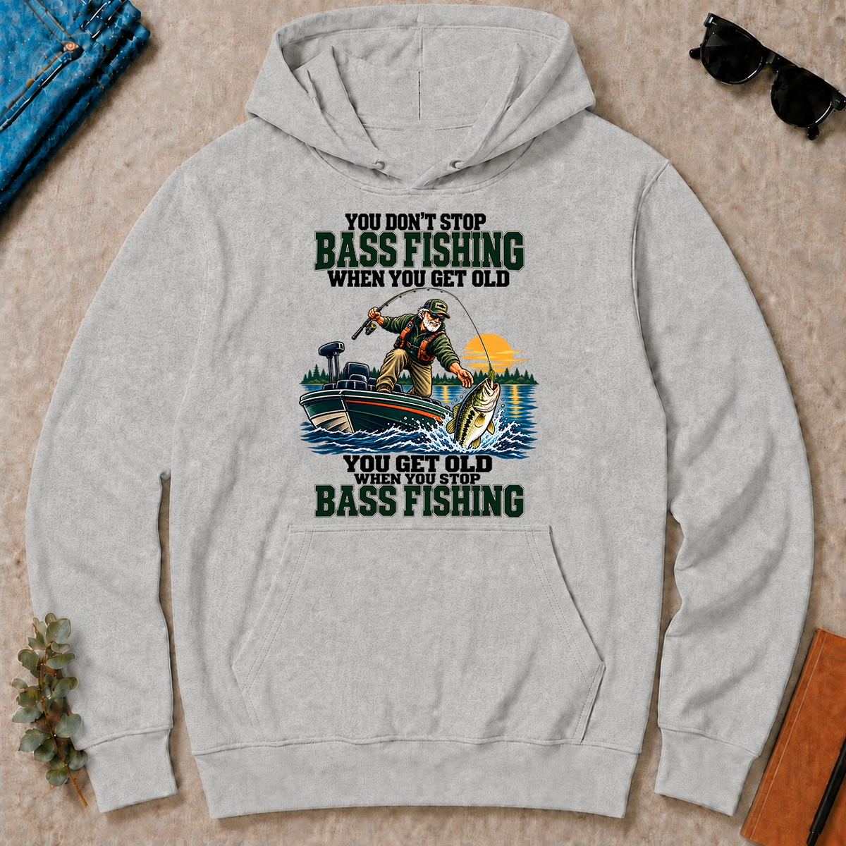 You Don't Stop Bass Fishing When You Get Old - ash - HS2D-Ash