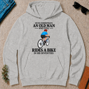 An Old Man Still Rides A Bike In His Seventies - ash - HS2D-Ash