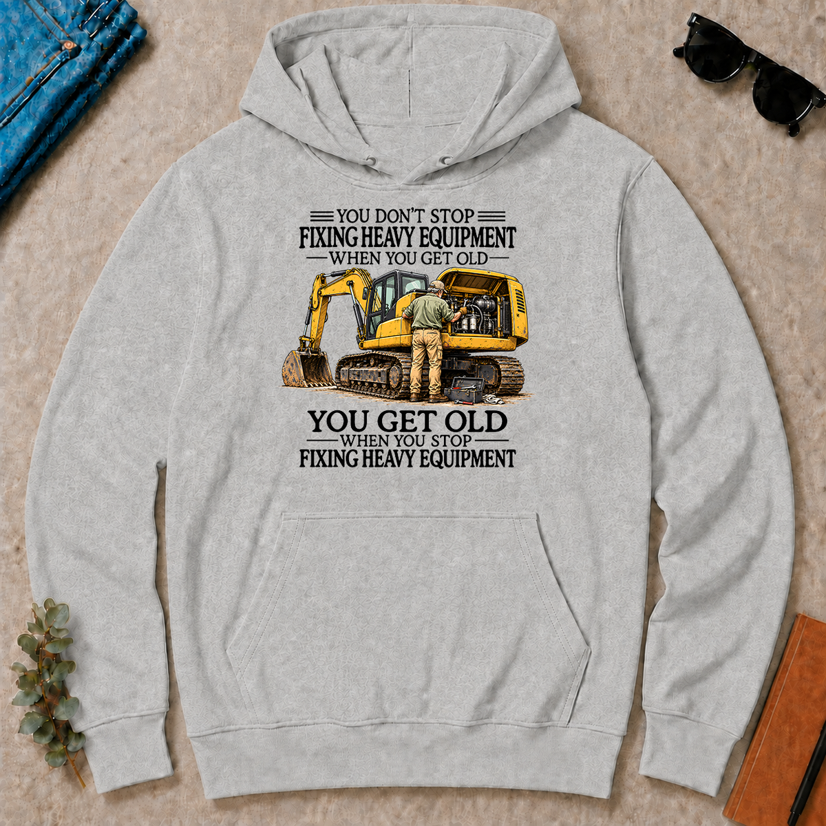Don't Stop Fixing Heavy Equipment - ash - HS2D-Ash