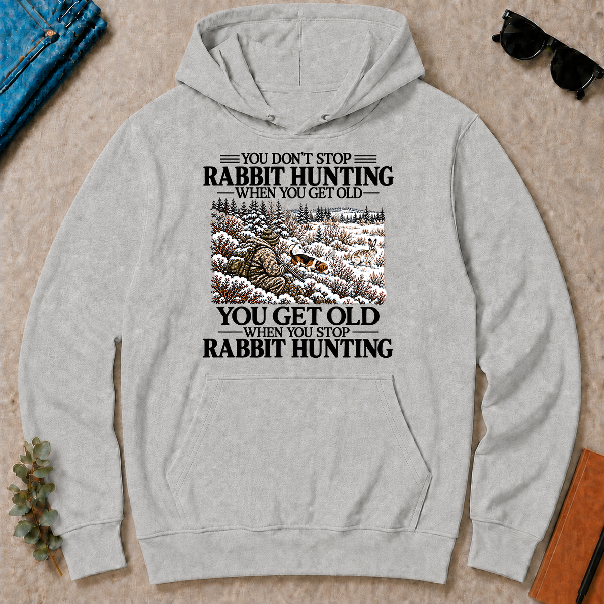 Don't Stop Rabbit Hunting Snow - ash - HS2D-Ash