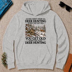 Don't Stop Whitetail Deer Hunting Snow - ash - HS2D-Ash