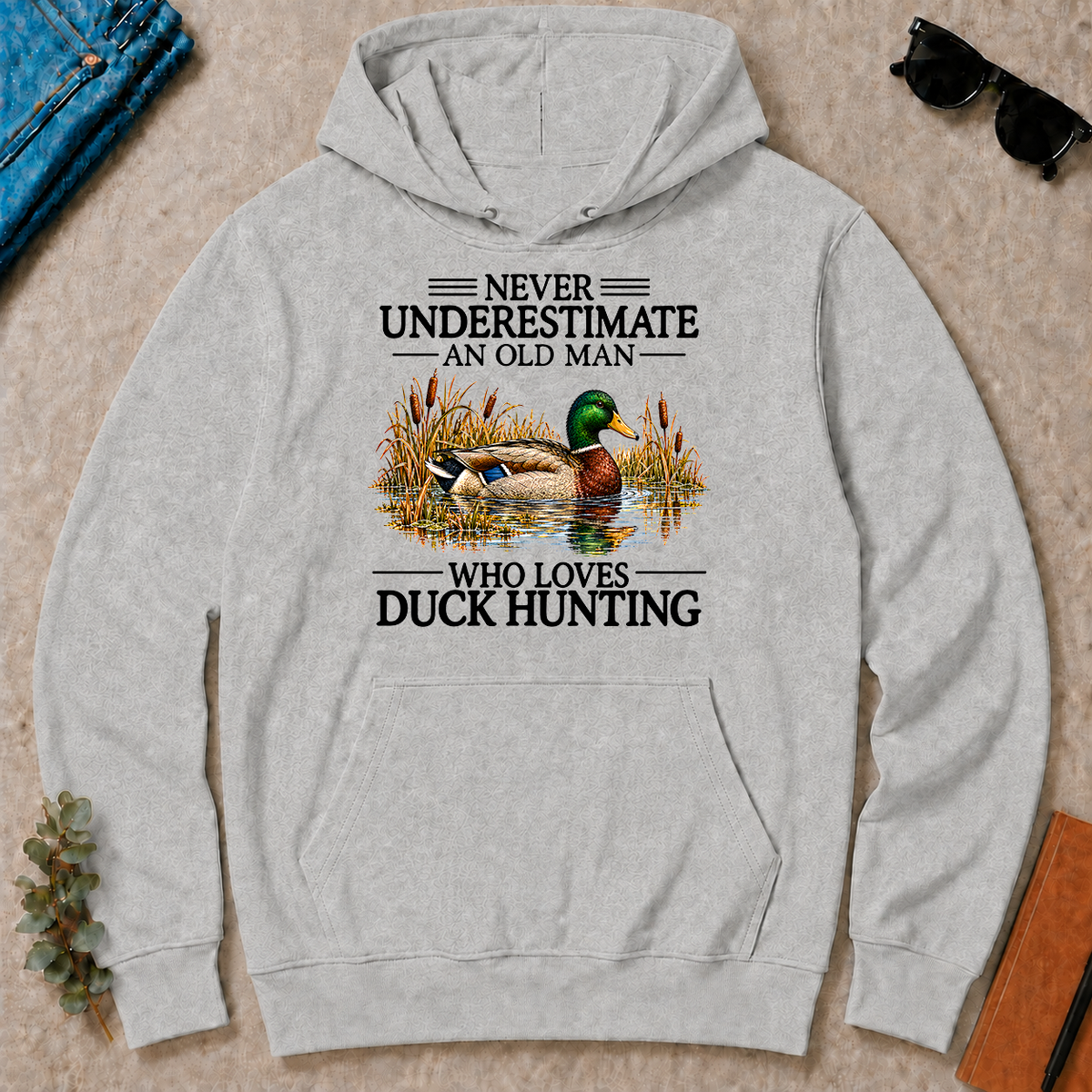 Never Underestimate An Old Man Who Loves Duck Hunting - ash - HS2D-Ash