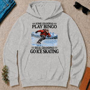 Some Grandpas Play Bingo Real Grandpas Go Ice Skating - ash - HS2D-Ash