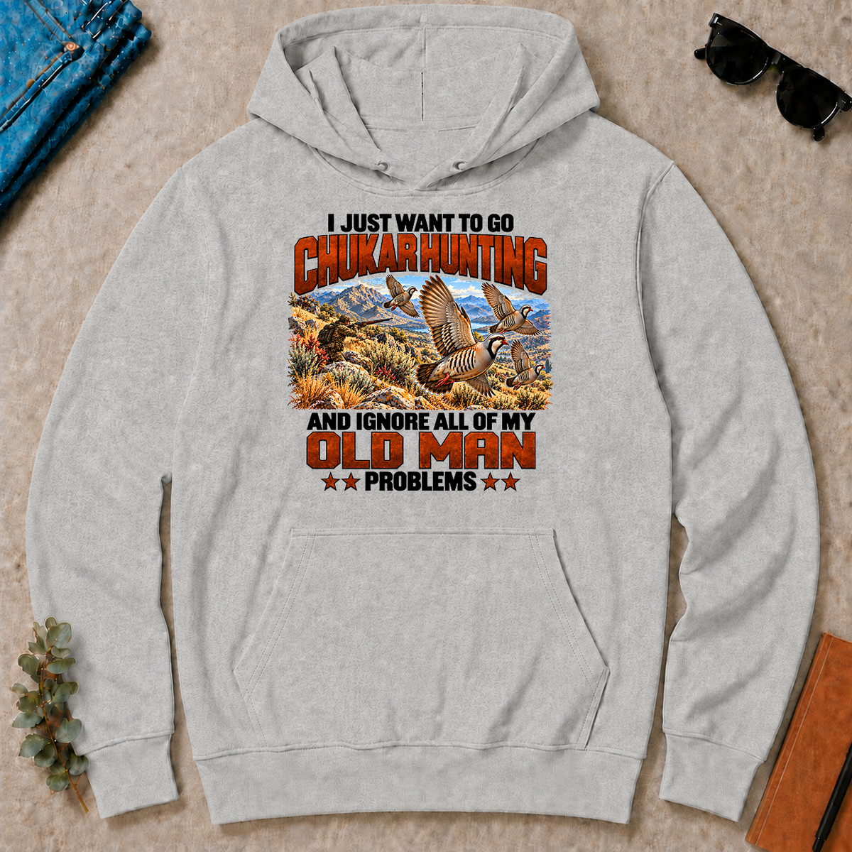I Just Want To Chukar Hunting - ash - HS2D-Ash