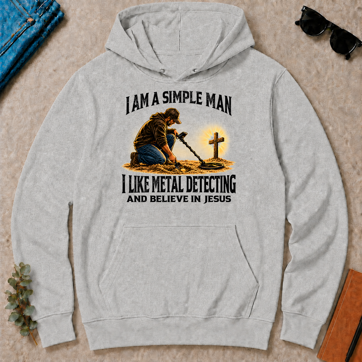 I Am Simple Man I Like Metal Detecting - ash - HS2D-Ash