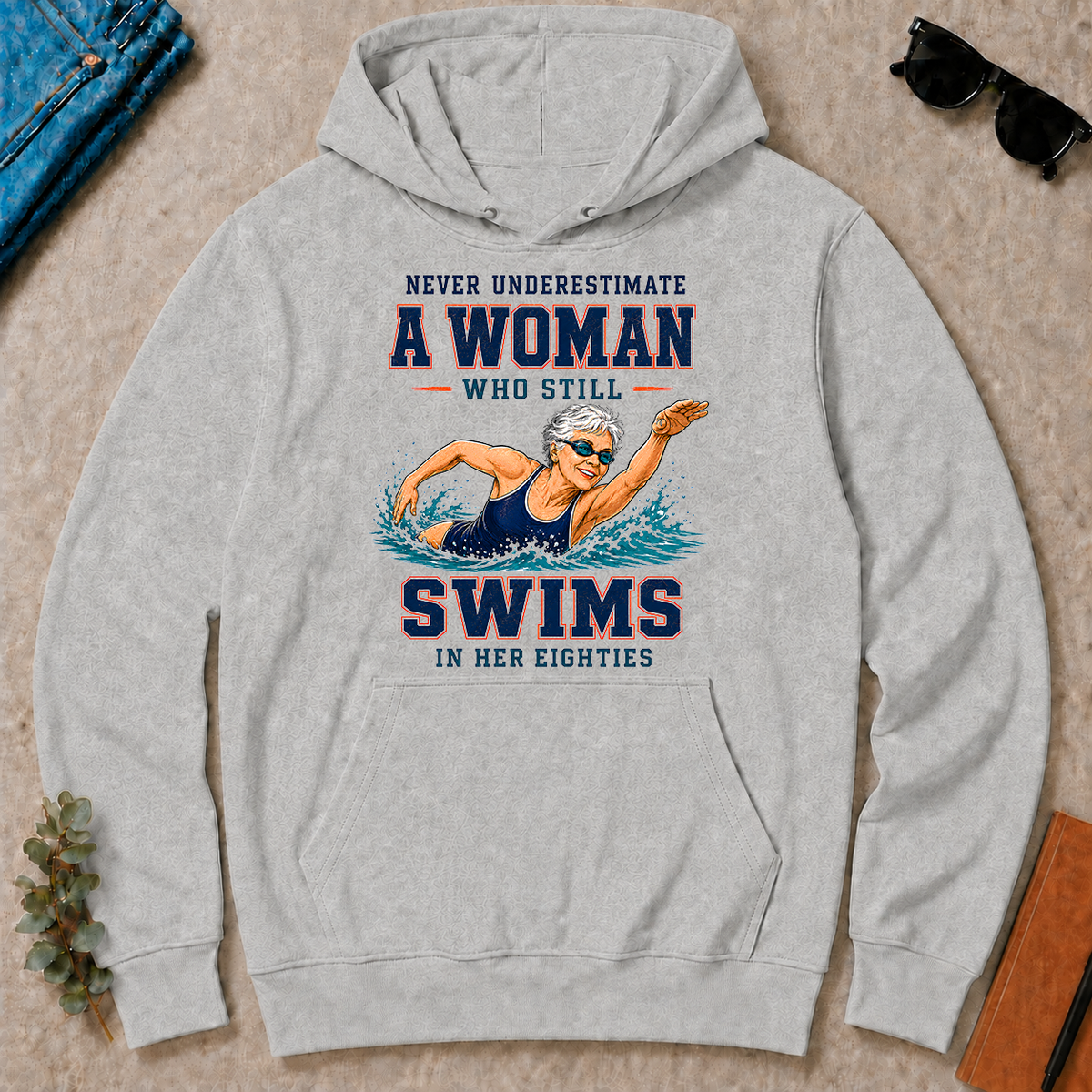 Never Underestimate A Woman Still Swims In Her 80s - ash - HS2D-Ash