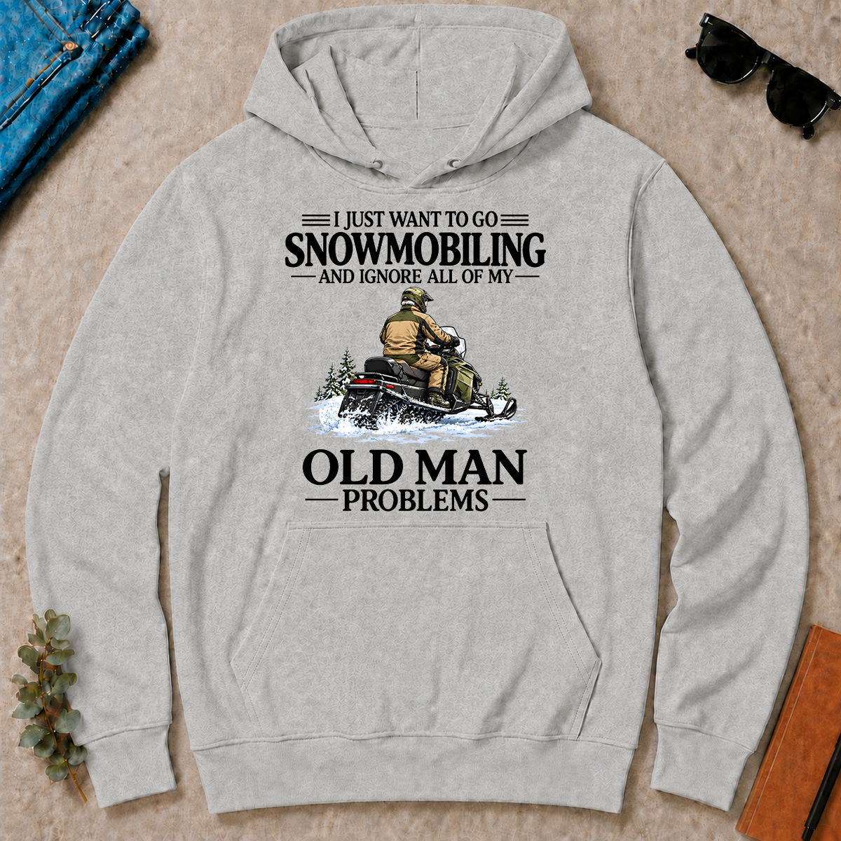 I Just Want To Go Snowmobiling - ash - HS2D-Ash