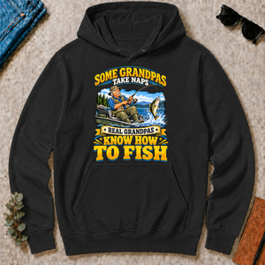 Real Grandpas Know How To Fish - black - HS2D-Black