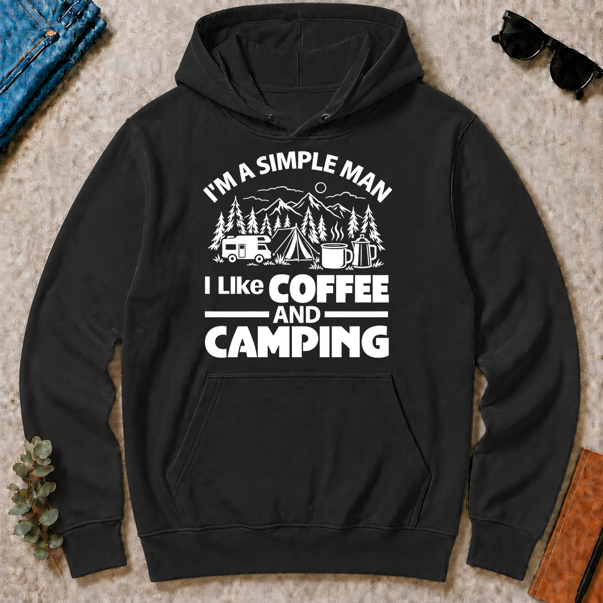 I Like Coffee And Camping - black - HS2D-Black