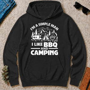 I Like BBQ And Camping - black - HS2D-Black