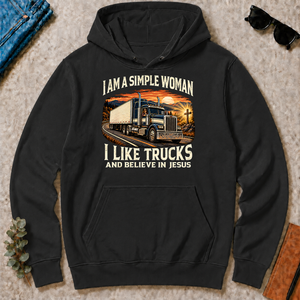 I Am Simple Woman I Like Trucks - black - HS2D-Black