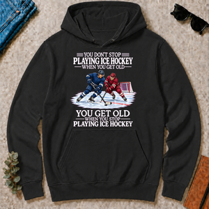 Old Man Don't Stop Ice Hockey - black - HS2D-Black
