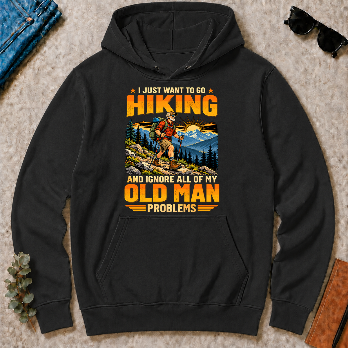 I Just Want To Go Hiking - black - HS2D-Black