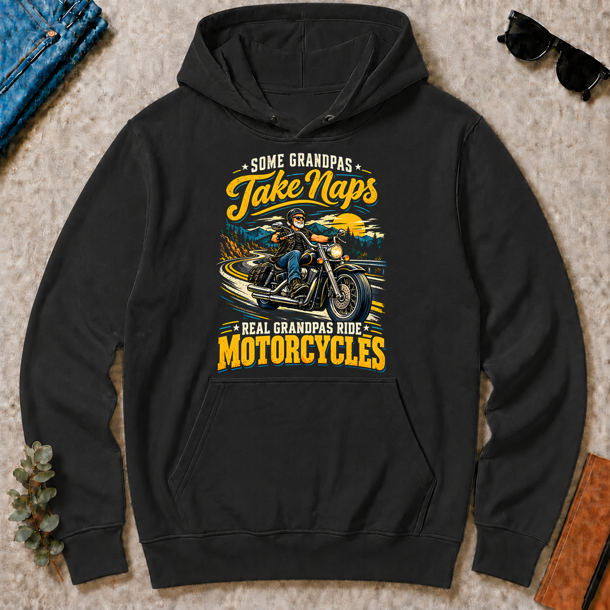 Grandpas Ride Motorcycles - black - HS2D-Black