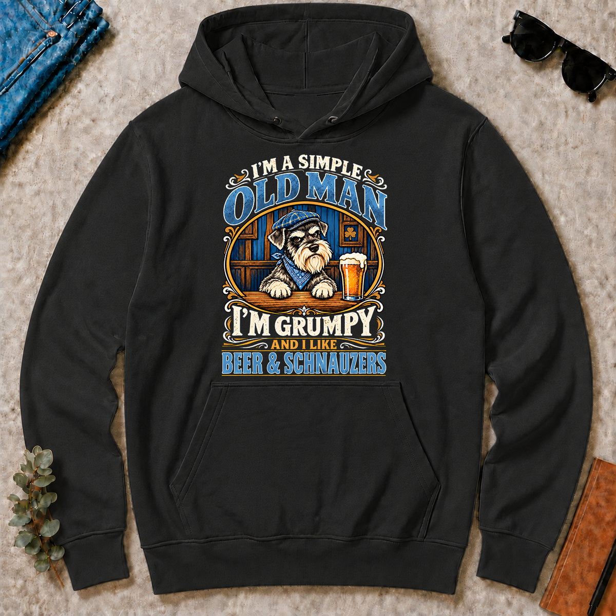 Funny I Like Beer & Schnauzers - black - HS2D-Black