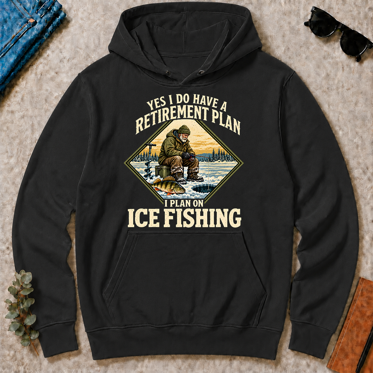 I Plan On Ice Fishing - black - HS2D-Black