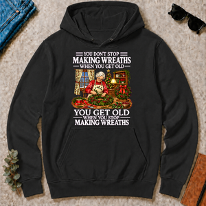 Old Woman Don't Stop Making Wreaths - black - HS2D-Black