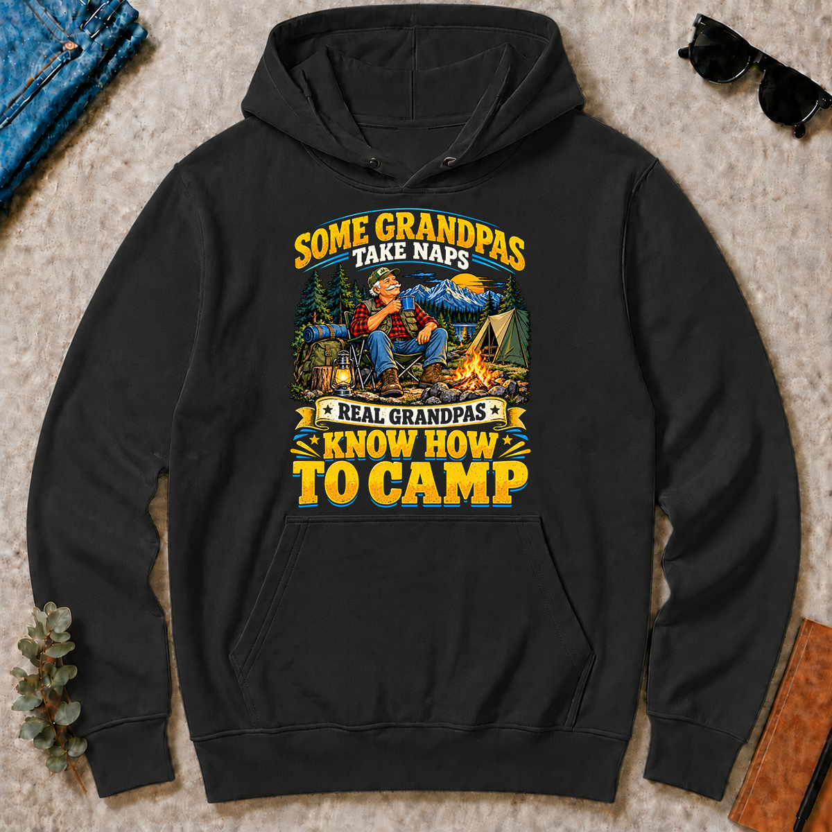 Real Grandpas Know How To Camp - black - HS2D-Black
