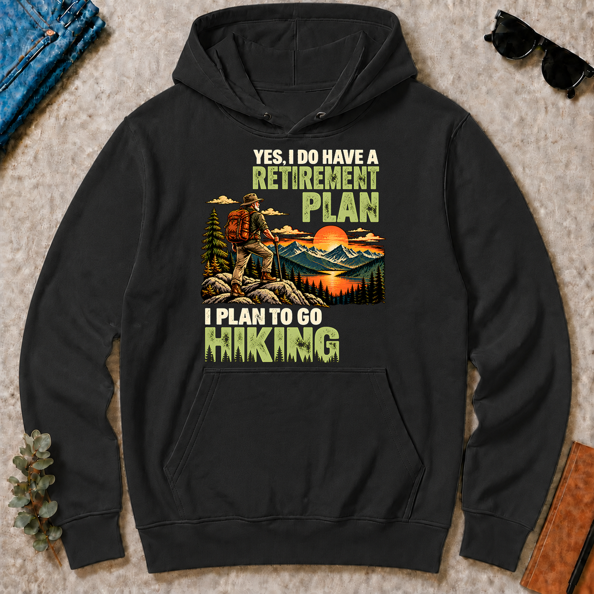 I Plan To Go Hiking - black - HS2D-Black