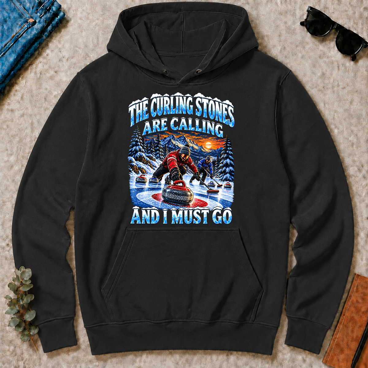 Curling Stones Are Calling And I Must Go - black - HS2D-Black