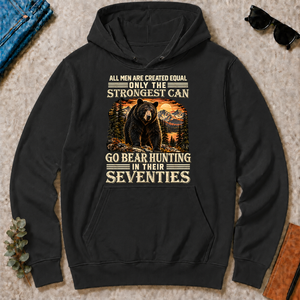 Vintage Bear Hunting Strongest Man In Seventies - black - HS2D-Black