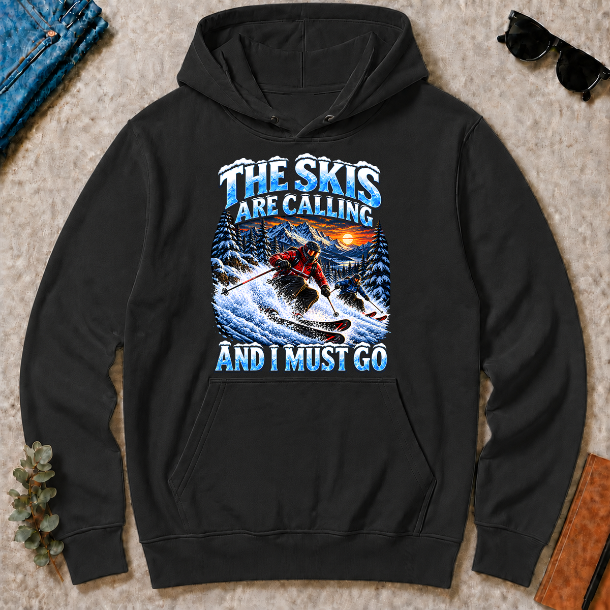 Skis Are Calling And I Must Go - black - HS2D-Black