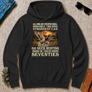 Vintage Duck Hunting Strongest Man In Seventies_ - black - HS2D-Black