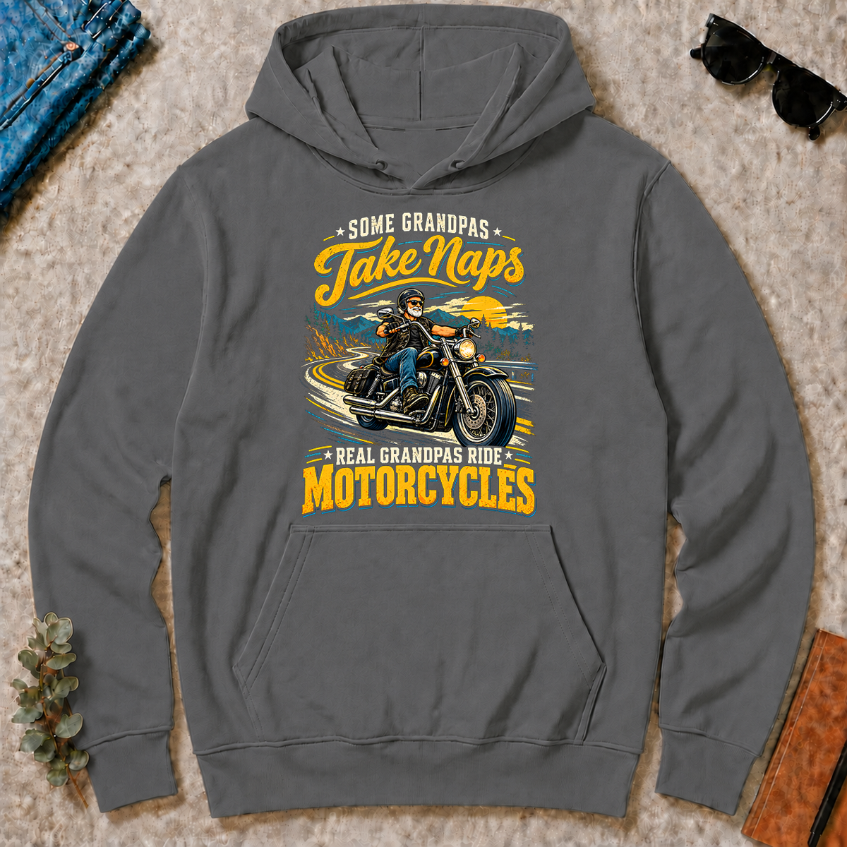 Grandpas Ride Motorcycles - charcoal - HS2D-Charcoal