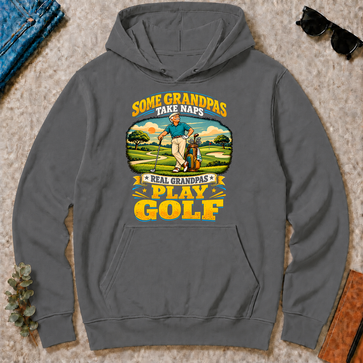 Real Grandpas Play Golf - charcoal - HS2D-Charcoal