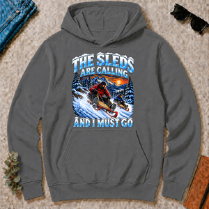 Sleds Are Calling And I Must Go - charcoal - HS2D-Charcoal