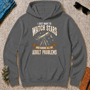 Vintage I Just Want To Watch Stars - charcoal - HS2D-Charcoal
