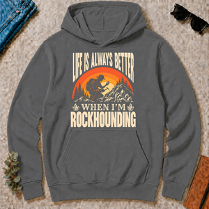Vintage Life Is Always Better When I Am Rockhounding - charcoal - HS2D-Charcoal