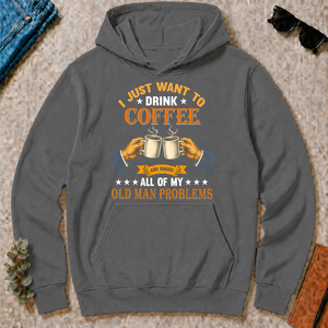 Vintage I Just Want To Drink Coffee - charcoal - HS2D-Charcoal
