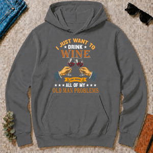 Vintage I Just Want To Drink Wine - charcoal - HS2D-Charcoal