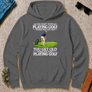 Old Man Don't Stop Golf - charcoal - HS2D-Charcoal