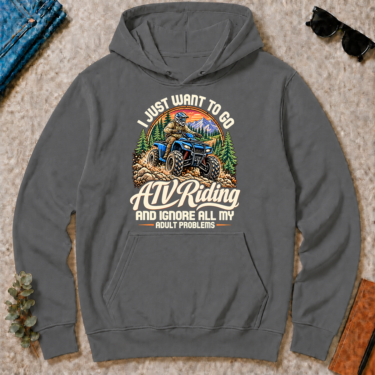 I Just Want To Go ATV Riding & Ignore All Adult Problems - charcoal - HS2D-Charcoal