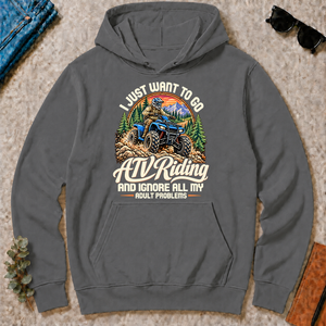 I Just Want To Go ATV Riding & Ignore All Adult Problems - charcoal - HS2D-Charcoal