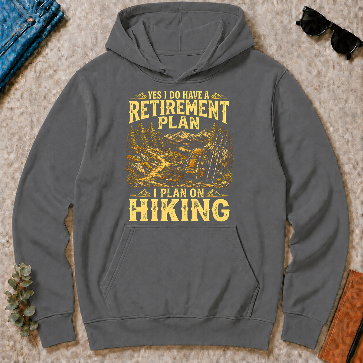 I Do Have A Retirement Plan I Plan On Hiking - charcoal - HS2D-Charcoal