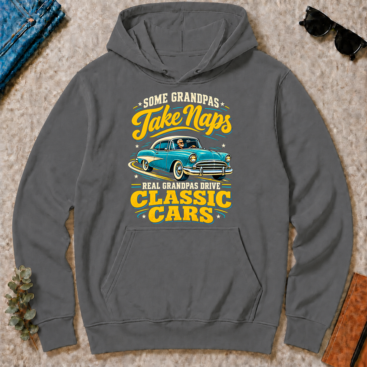 Grandpas Drive Classic Cars - charcoal - HS2D-Charcoal