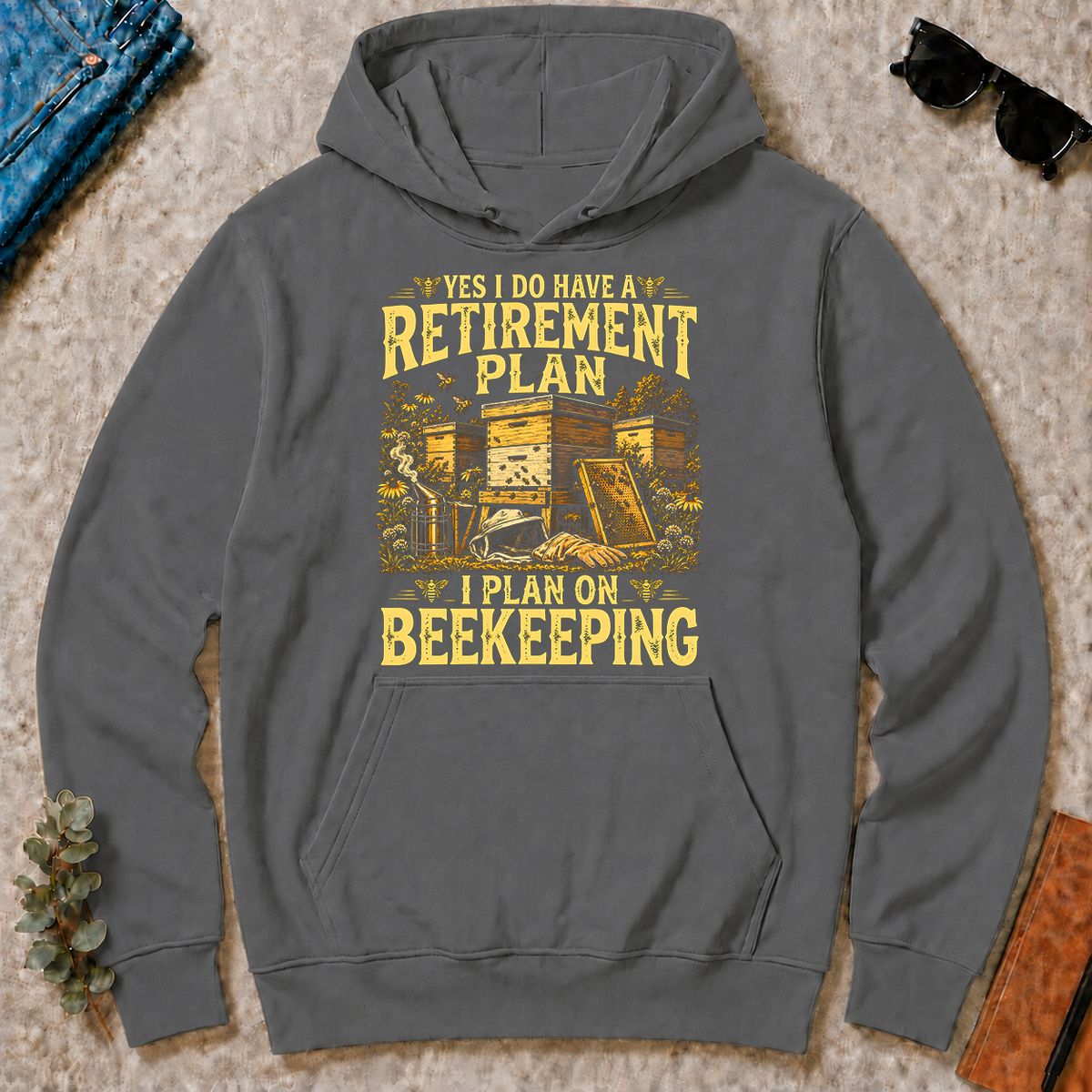 I Do Have A Retirement Plan I Plan On Beekeeping - charcoal - HS2D-Charcoal