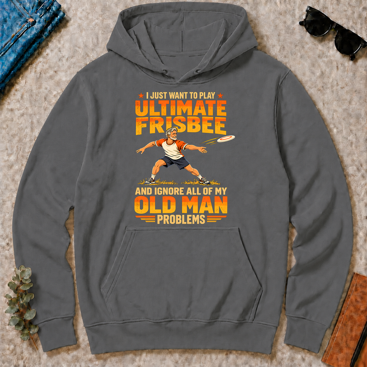 I Just Want To Play Ultimate Frisbee - charcoal - HS2D-Charcoal