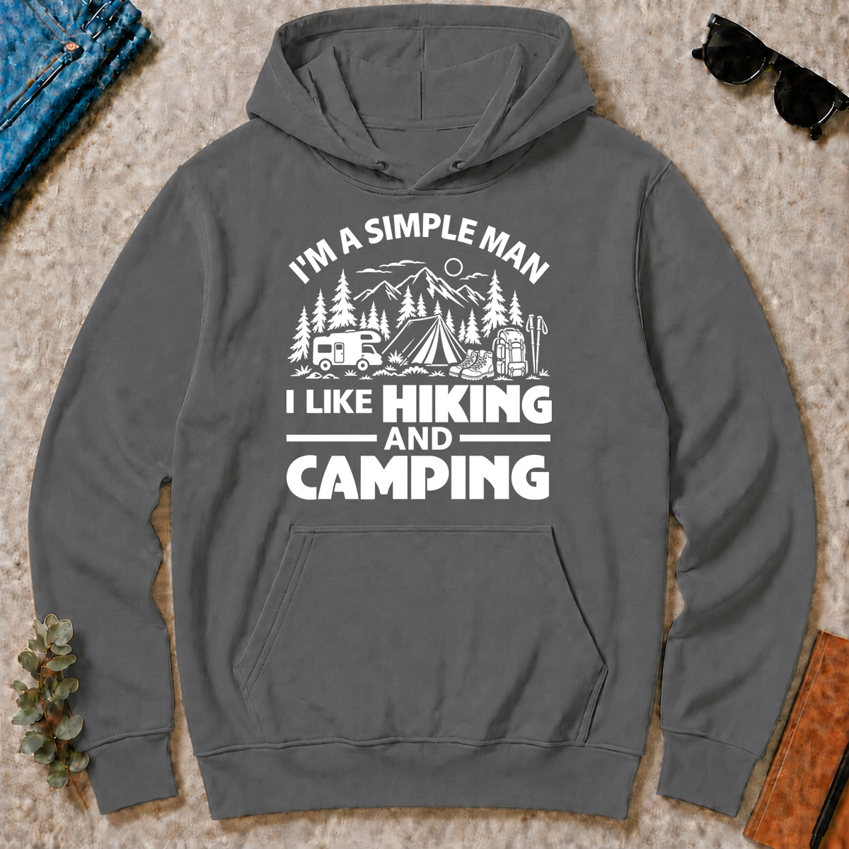 I Like Hiking And Camping - charcoal - HS2D-Charcoal