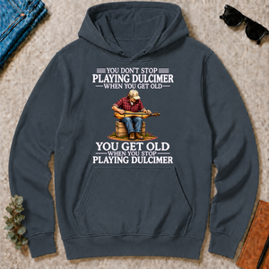 Old Man Don't Stop Playing Playing Dulicimer - dark-heather - HS2D-DarkHeather